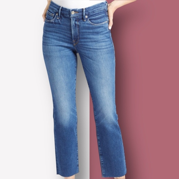 Good American ‘Good Legs Straight’ Jeans in “Indigo025” Wash Size 25 - Picture 1 of 16